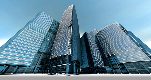 skleněné mrakodrapy